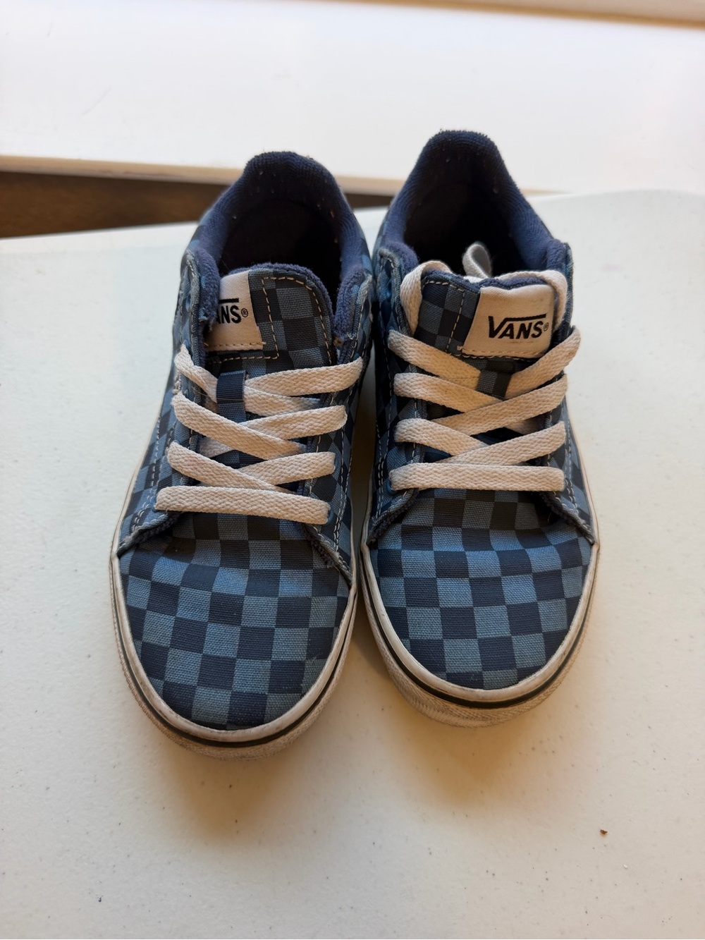 Vans Kids Checkerboard Sneakers - Blue/Black
